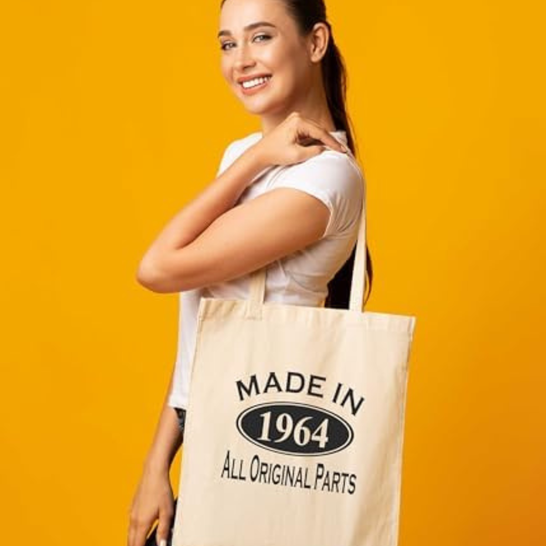 Tote Bag Noir Tissu Canvas avec motif personnalisée view 3