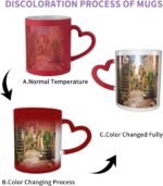 Mug Magique Rouge Personnalisé - Poignée cœur