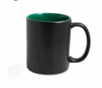 mug magique sublimable personnalisé - noir intérieur vert