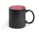 mug magique sublimable personnalisé - noir intérieur rose