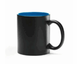 mug magique sublimable personnalisé - noir intérieur blue
