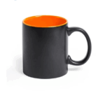 mug magique sublimable personnalisé - noir intérieur orange