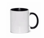 Mug Blanc Personnalisé - Intérieur et Poignée | noir