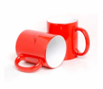 Mug Magique Rouge Personnalisé - Poignée Simple