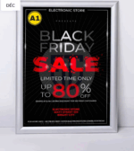  Cadre Affiche Clic Clac en Format A1 - Aluminium 