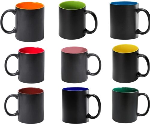 Mug Magique Sublimable personnalisé - Noir intérieur disponible en plusieurs couleurs