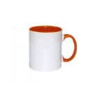 Mug Blanc Personnalisé - Intérieur et Poignée | orange