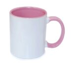 Mug Blanc Personnalisé - Intérieur et Poignée | rose