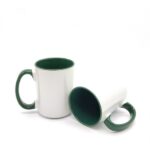 Mug Blanc Personnalisé - Intérieur et Poignée | vert
