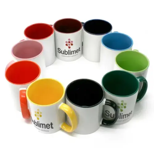 Mug Blanc Personnalisé - Intérieur et Poignée | Disponible en plusieurs couleurs